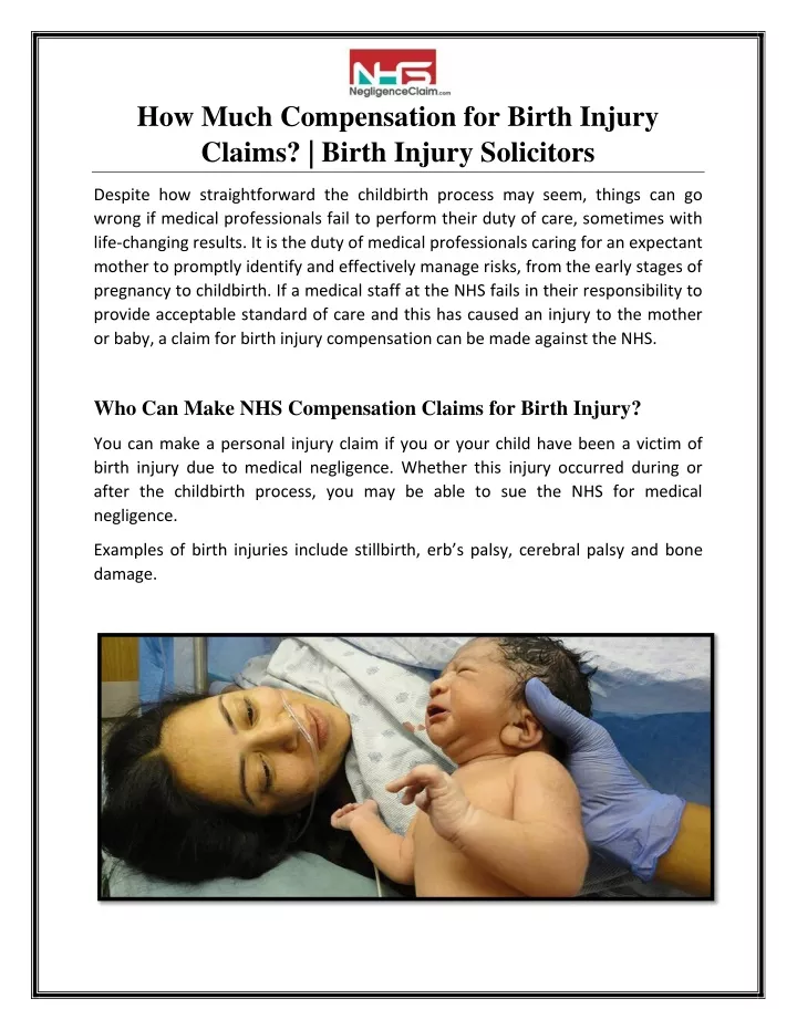 how much compensation for birth injury claims