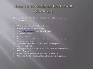 How to Download Office on Windows