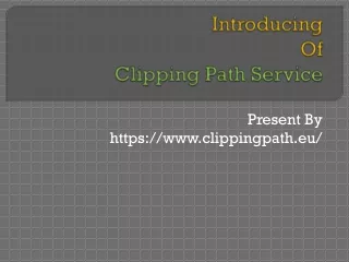 Clipping Path Service