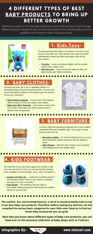 4 different types of Baby Products to bring better growth