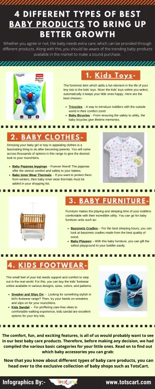 4 different types of best baby products to bring