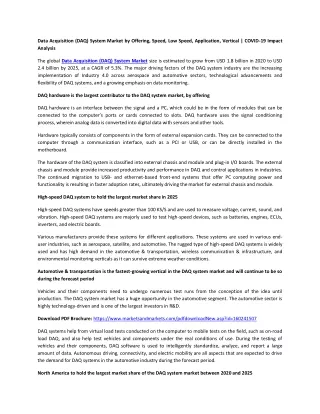 data acquisition daq system market by offering