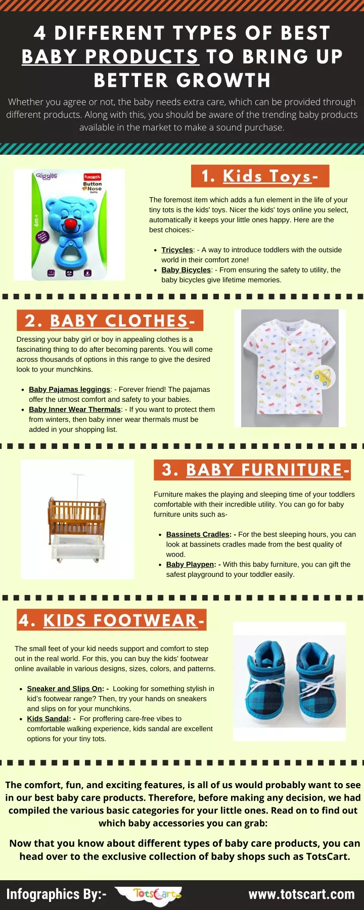 4 different types of best baby products to bring