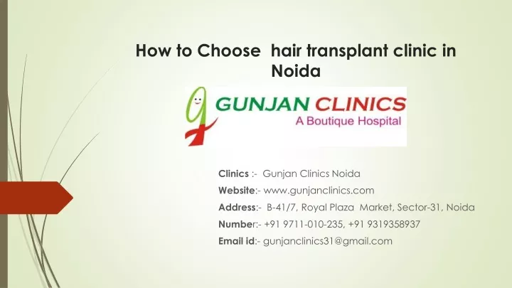 how to choose hair transplant clinic in noida