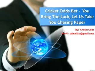 Cricket Odds Live - Tick-Tock, We Are Checking The Watch