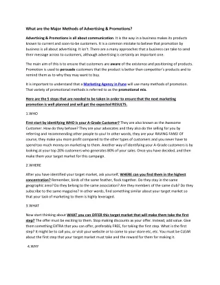 what are the major methods of advertising