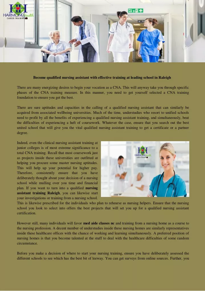 become qualified nursing assistant with effective