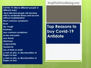 Top Reasons to buy Covid-19 Antidote