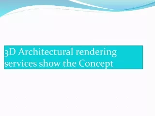 3d architectural rendering services show the concept