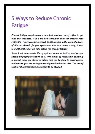 5 ways to reduce chronic 5 ways to reduce chronic