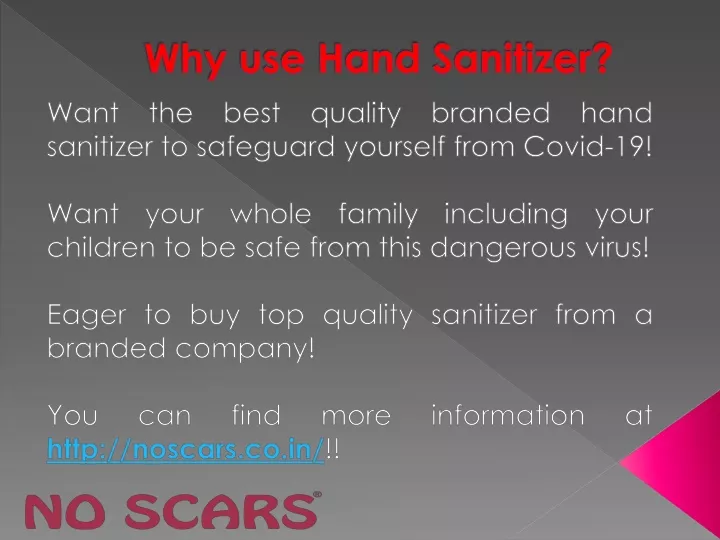 why use hand sanitizer
