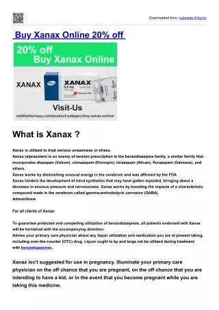 Buy Xanax Online 20% off