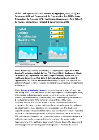 global desktop virtualization market by type
