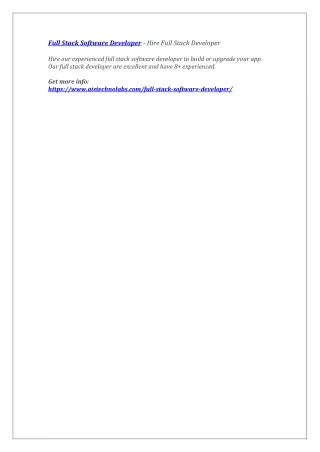 full stack software developer hire full stack