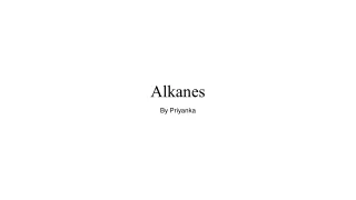 Alkanes