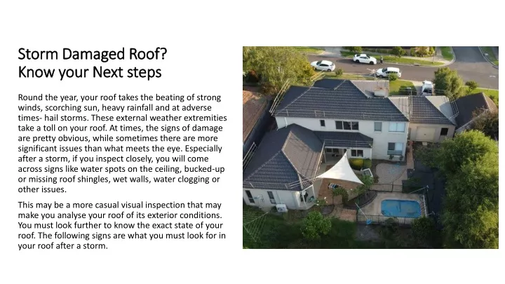 storm damaged roof know your next steps