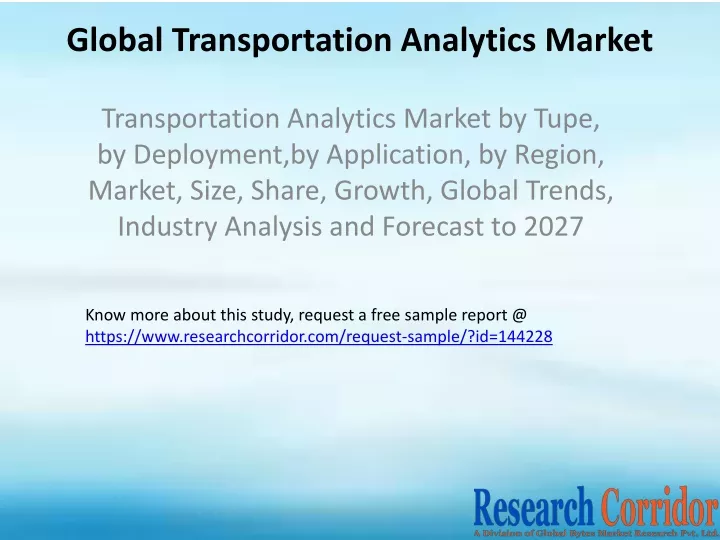 global transportation analytics market