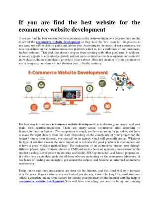 if you are find the best website