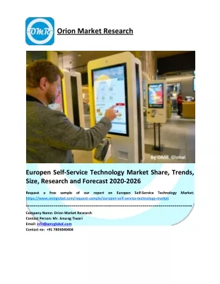 Europen Self-Service Technology Market Size, Competitive Analysis and Forecast - 2020-2026