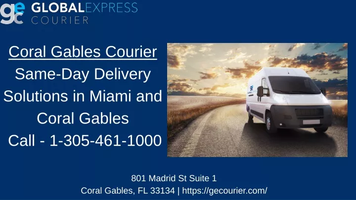 coral gables courier same day delivery solutions