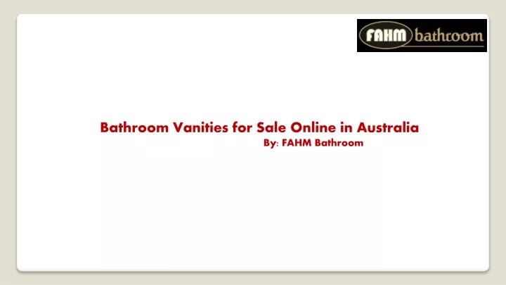 bathroom vanities for sale online in australia