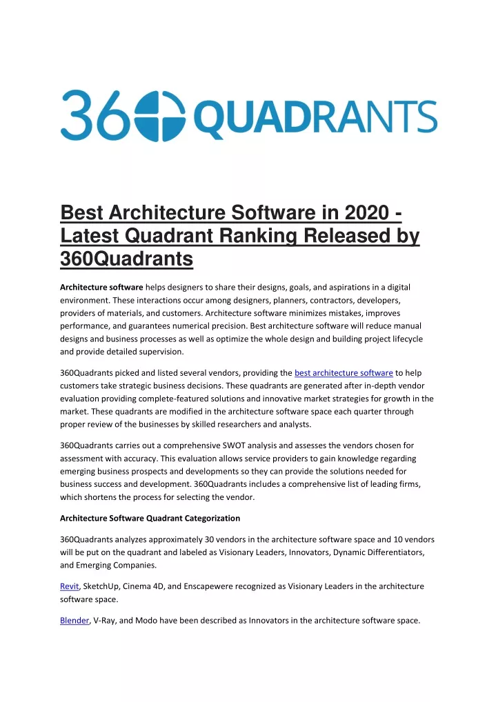 best architecture software in 2020 latest