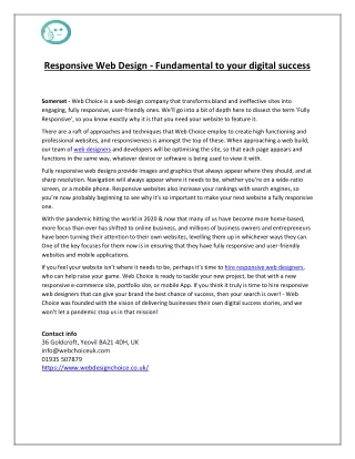 responsive web design fundamental to your digital