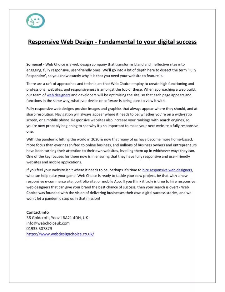 responsive web design fundamental to your digital