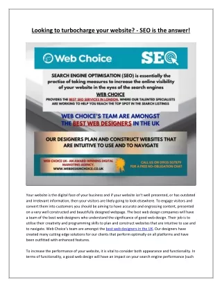 looking to turbocharge your website