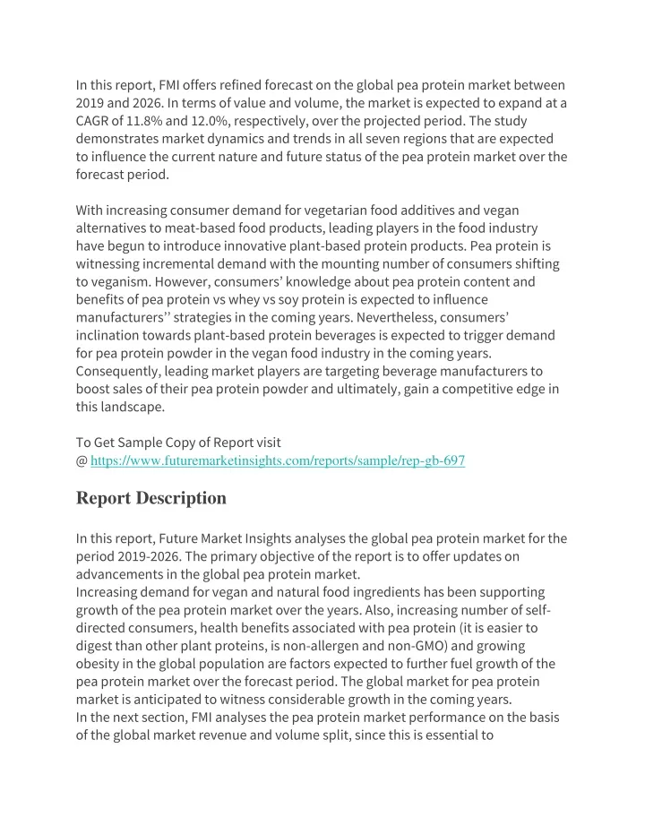 in this report fmi offers refined forecast