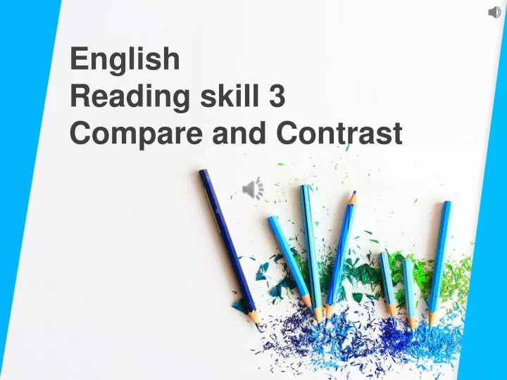 english reading skill 3 compare and contrast