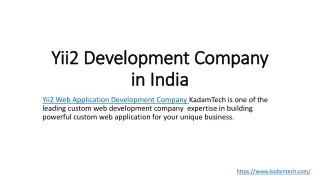 Yii2 development company in India
