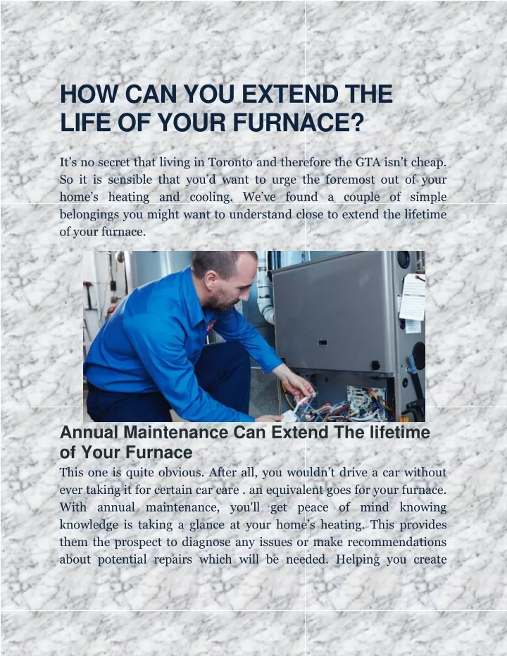 how can you extend the life of your furnace