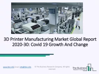 2020 3D Printer Manufacturing Market Industry Outlook, Growth And Trends