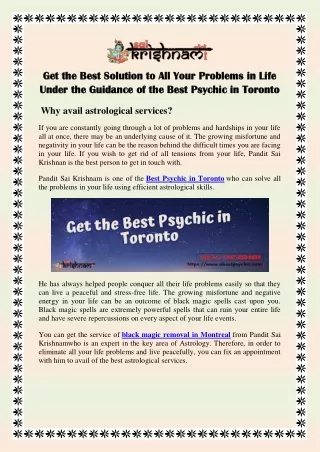 Get the Best Solution to All Your Problems in Life Under the Guidance of the Best Psychic in Toronto