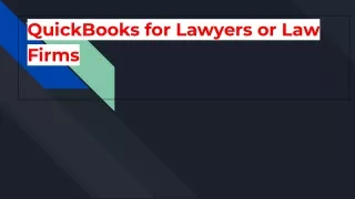 QuickBooks For Lawyers and Law Firms |  1-888-883-9555 | USA