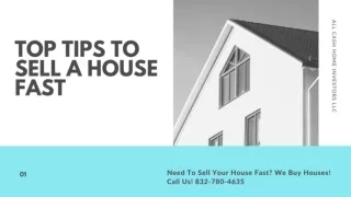 Top Tips to sell a house fast