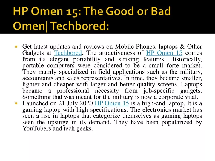 hp omen 15 the good or bad omen techbored