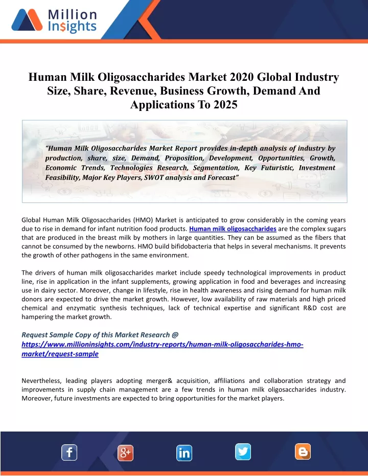 human milk oligosaccharides market 2020 global