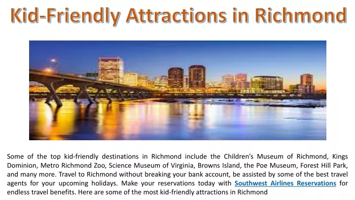 kid friendly attractions in richmond