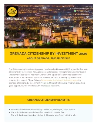GRENADA CITIZENSHIP BY INVESTMENT 2020