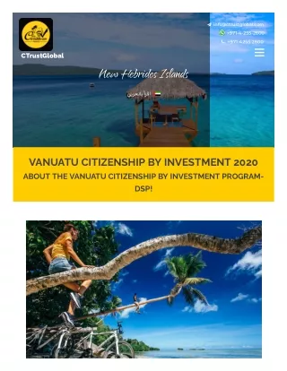 VANUATU CITIZENSHIP BY INVESTMENT 2020