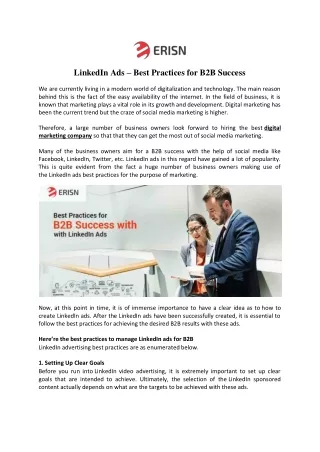 linkedin ads best practices for b2b success
