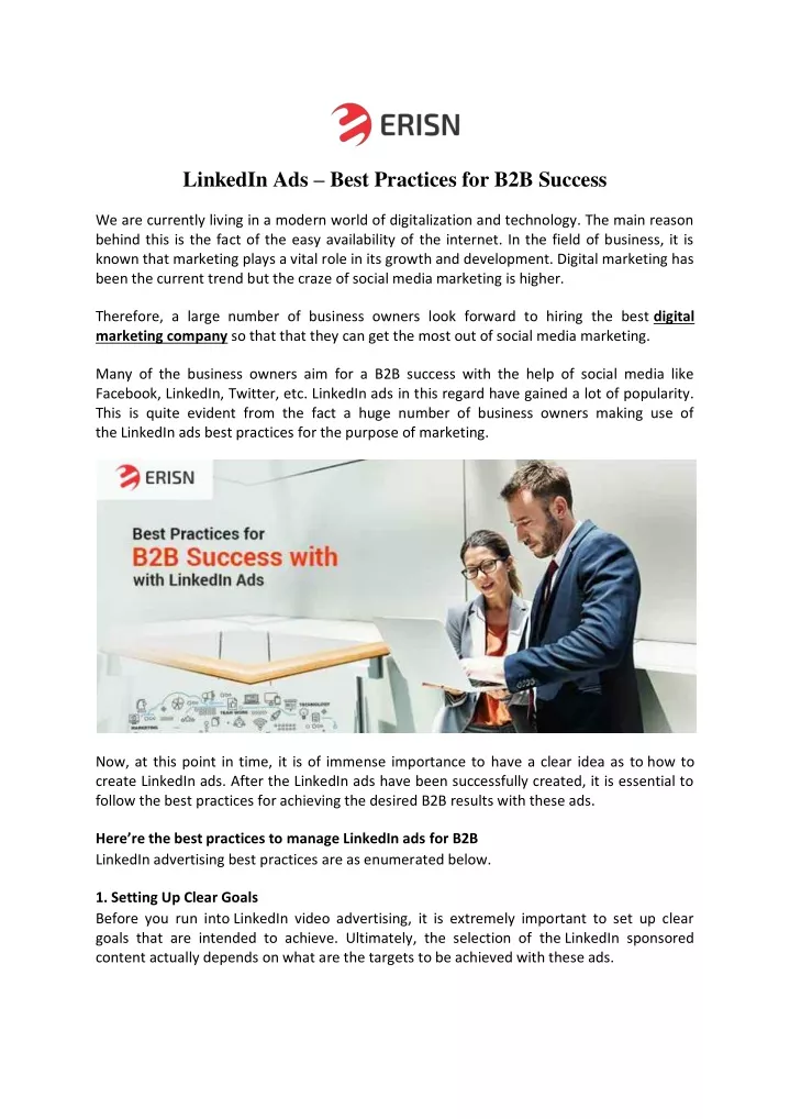 linkedin ads best practices for b2b success