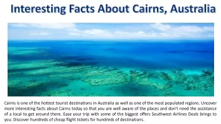Interesting Facts About Cairns, Australia