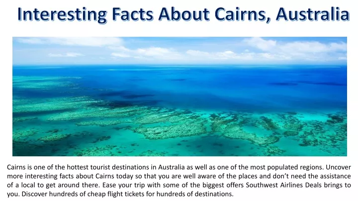 interesting facts about cairns australia