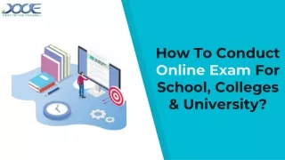 how to conduct online exam for school colleges university