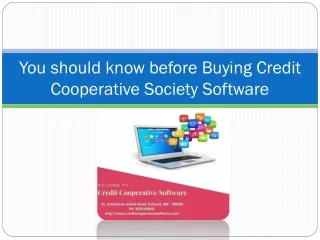 You Should know before Purchase Credit Cooperative Society Software