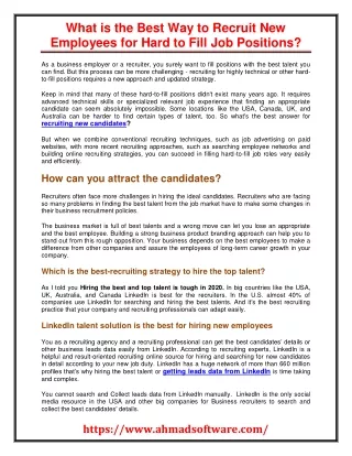 what is the best way to recruit new employees