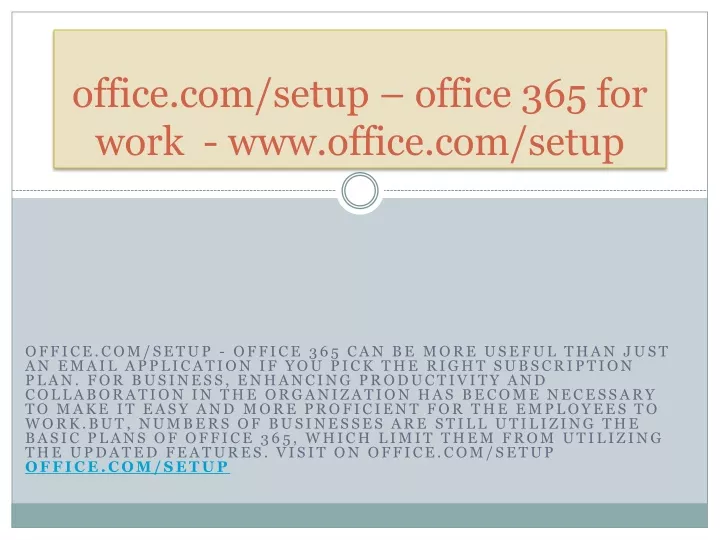 office com setup office 365 for work www office com setup